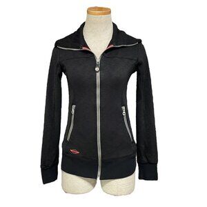 SIMS Jacket Sweatshirt Black Zip Up Size Small S